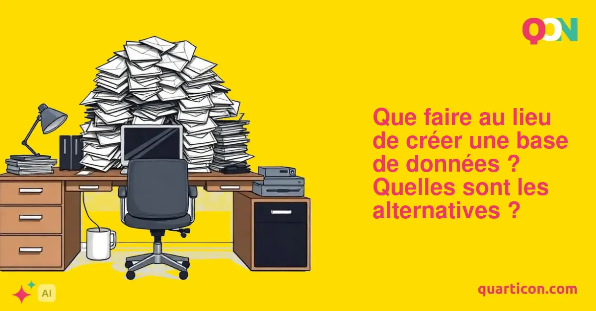 Que faire au lieu de créer une base de données , les alternatives ?